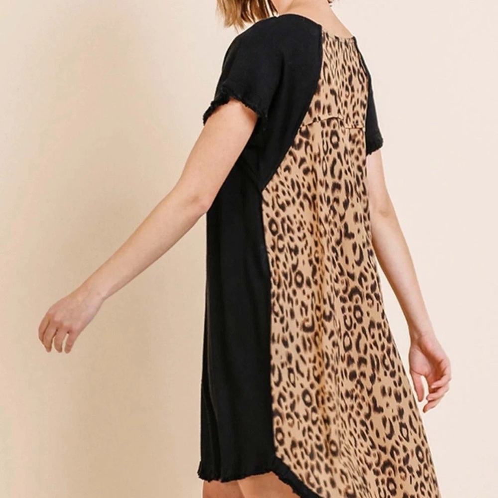 NWT Umgee Cotton/Linen Little Black Dress with Pockets Small